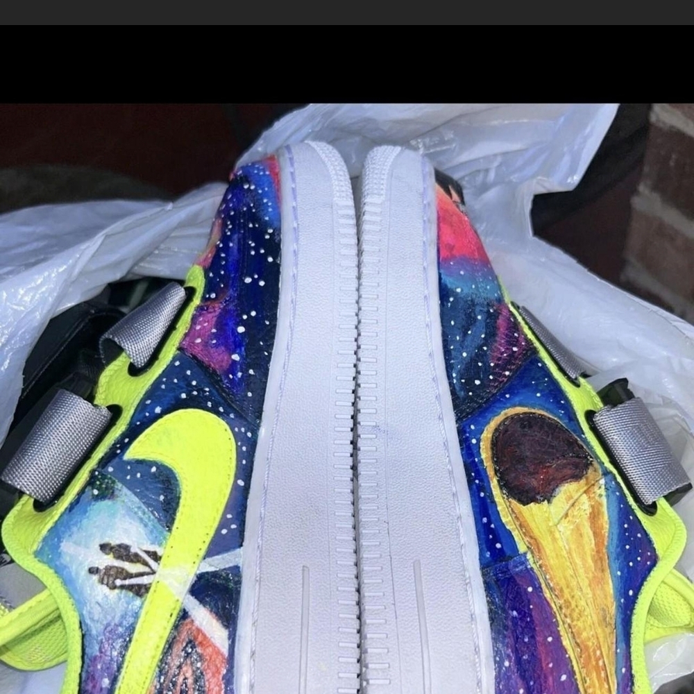 Colorful Artistic Sneakers with Neon Accents